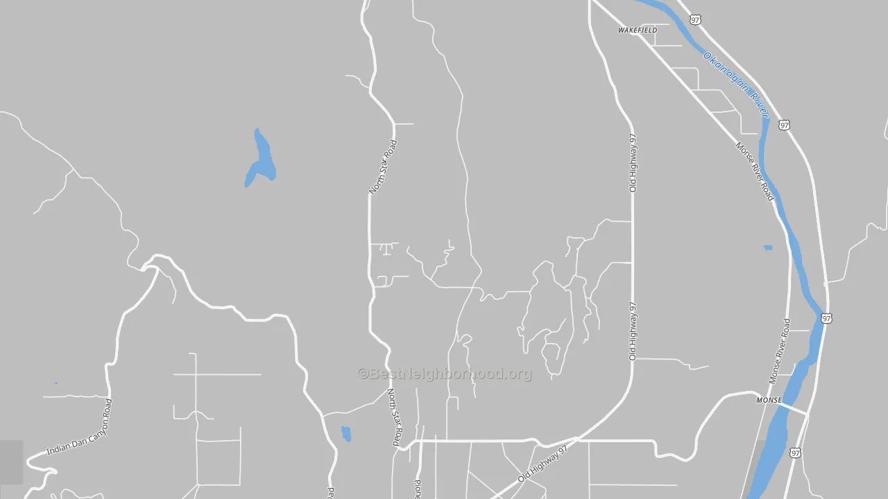 Transit Grade map of Rocky Butte, WA