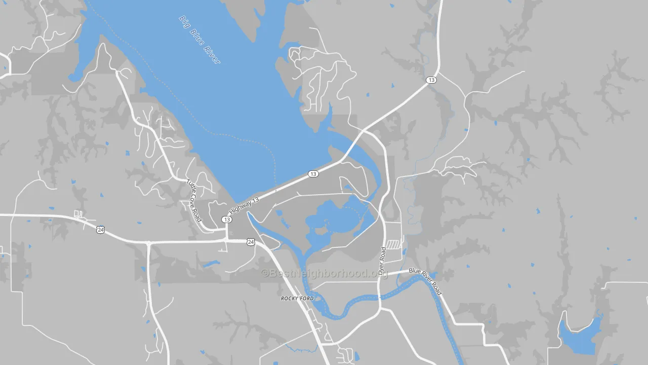Transit Grade map of Rocky Ford, KS