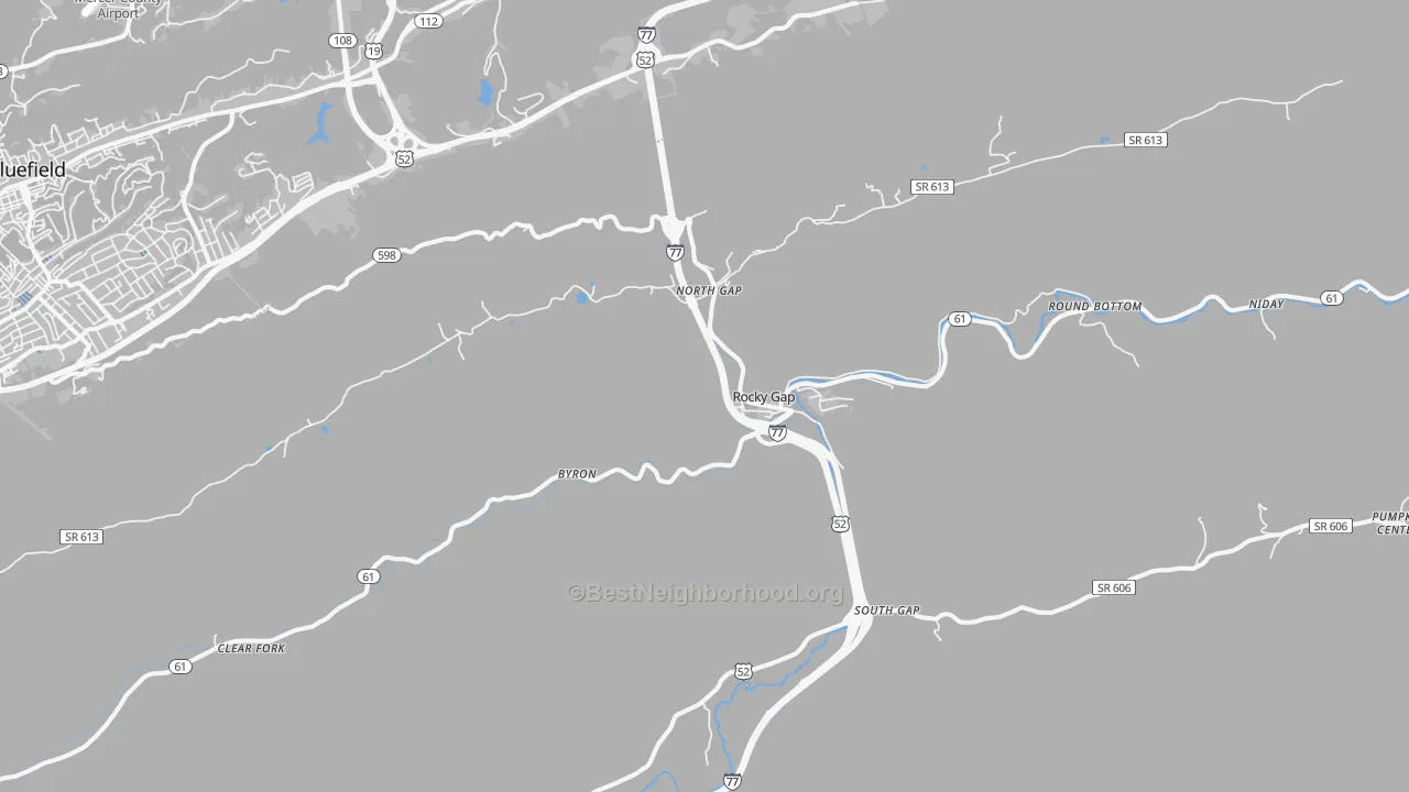 Transit Grade map of Rocky Gap, VA