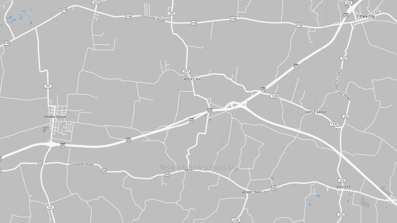 Transit Grade map of Rocky Hill, KY