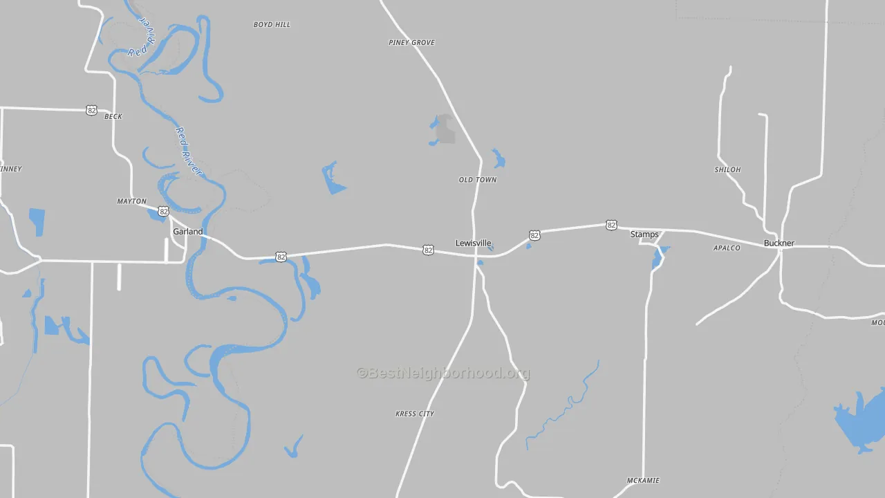 Transit Grade map of Rocky Mound, AR