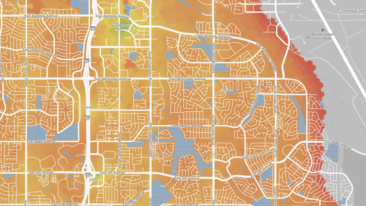 Transit Grade map of Rocky Ridge, Aurora, CO
