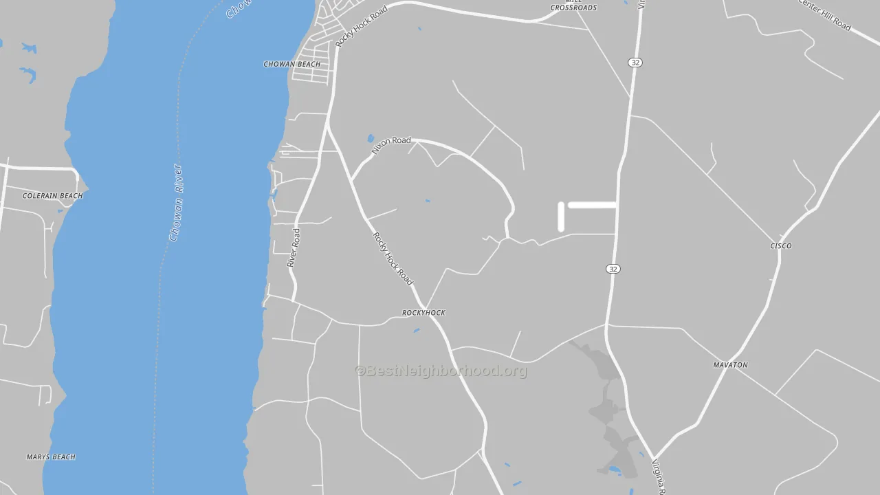Transit Grade map of Rockyhock, NC