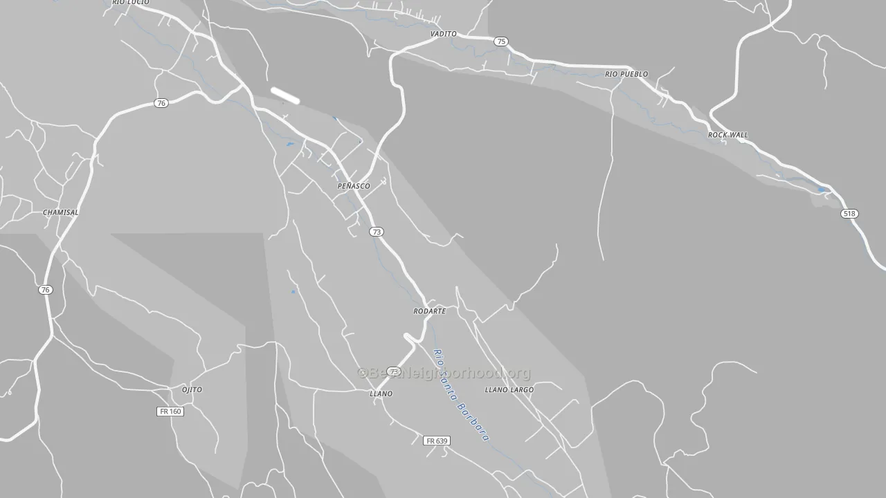 Transit Grade map of Rodarte, NM