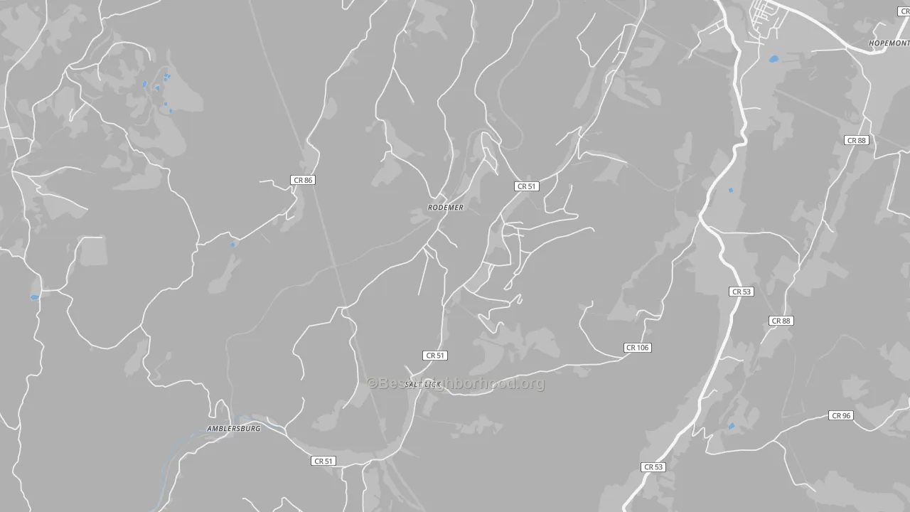 Transit Grade map of Rodemer, WV