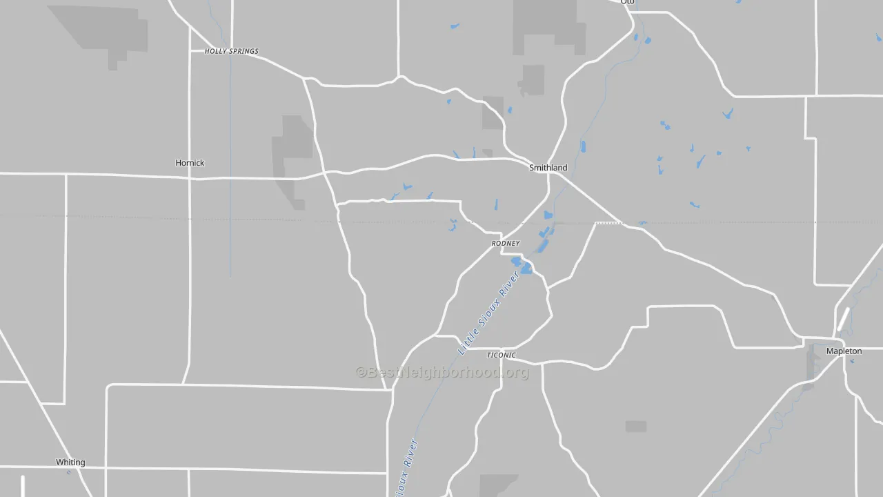 Transit Grade map of Rodney, IA