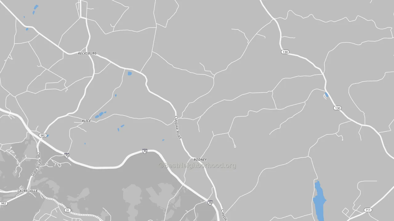 Transit Grade map of Rodney, PA
