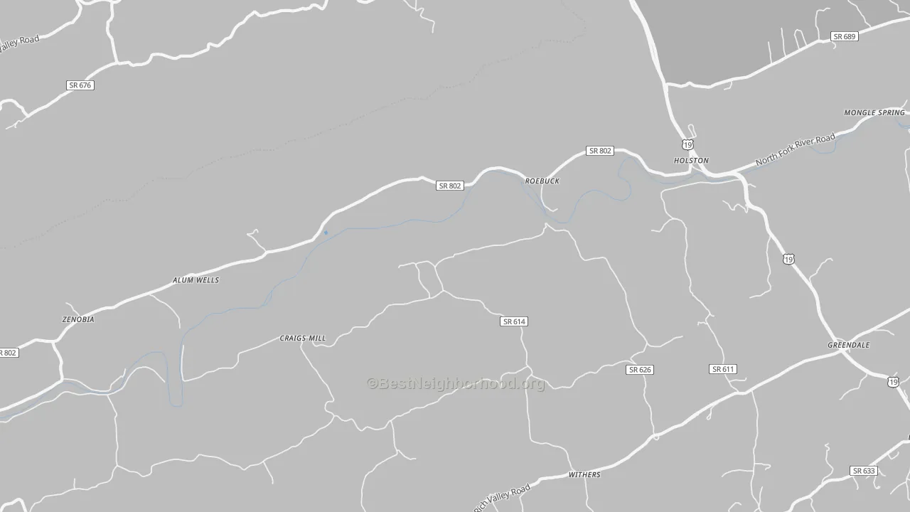 Transit Grade map of Roebuck, VA
