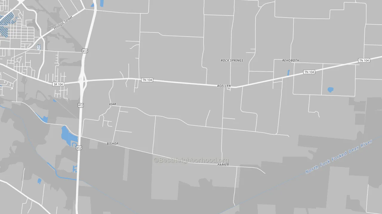 Transit Grade map of RoEllen, TN