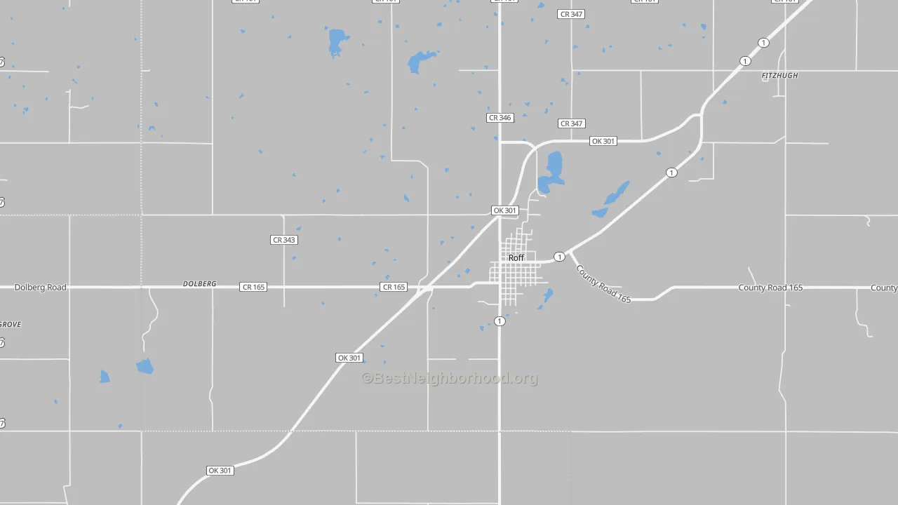 Transit Grade map of Roff, OK