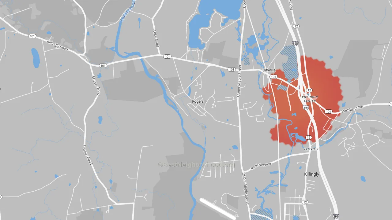 Transit Grade map of Rogers, CT