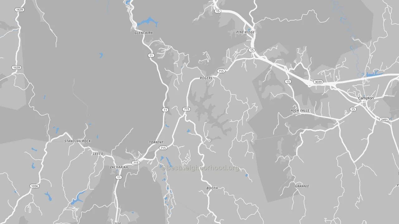 Transit Grade map of Rogers, KY