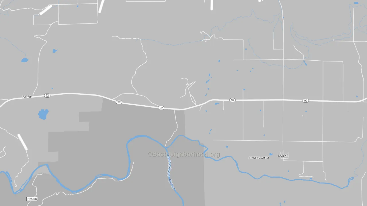 Transit Grade map of Rogers Mesa, CO