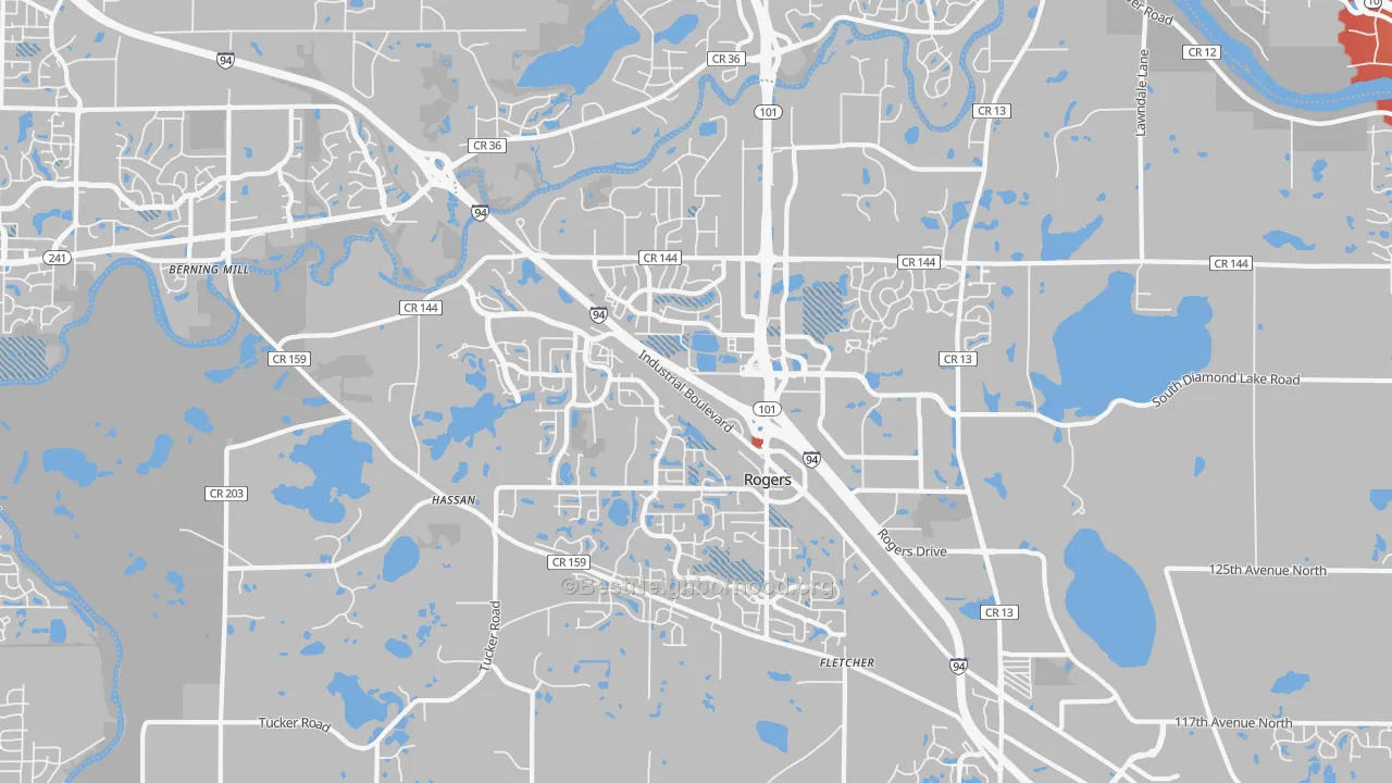 Transit Grade map of Rogers, MN