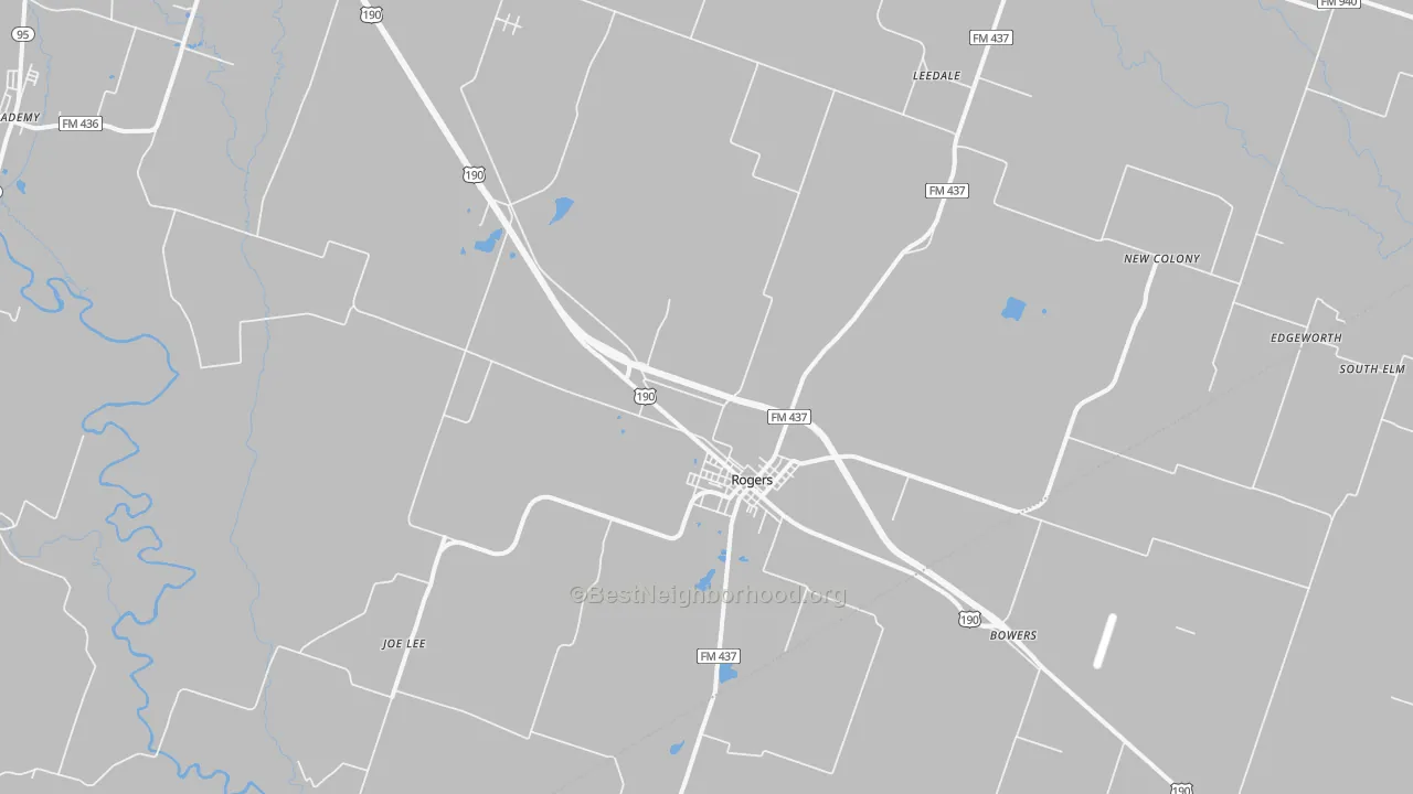 Transit Grade map of Rogers, TX