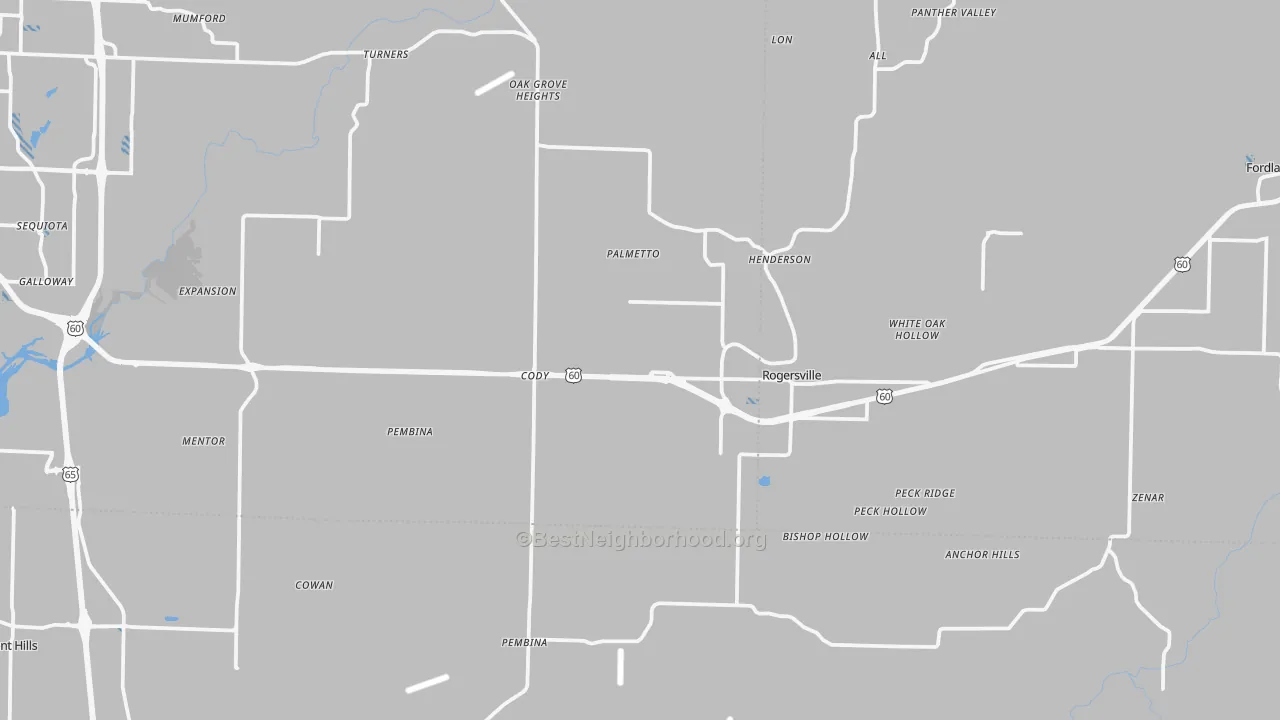 Transit Grade map of Rogersville, MO