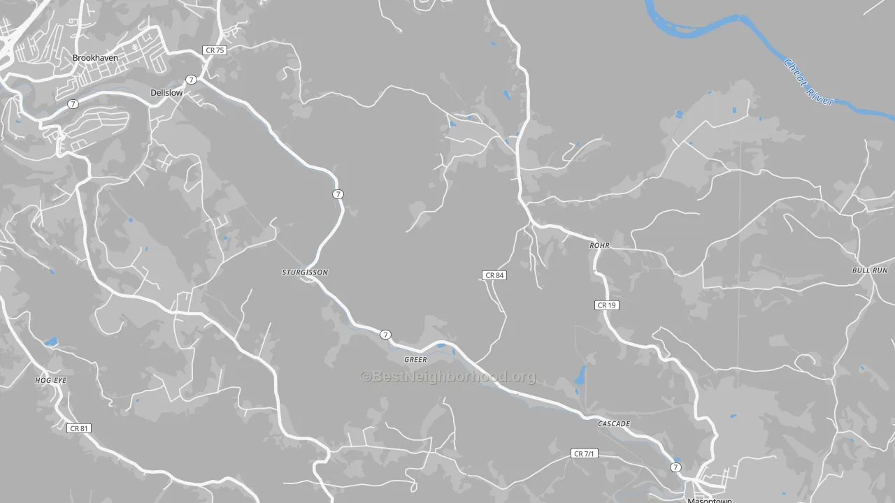 Transit Grade map of Rohr, WV
