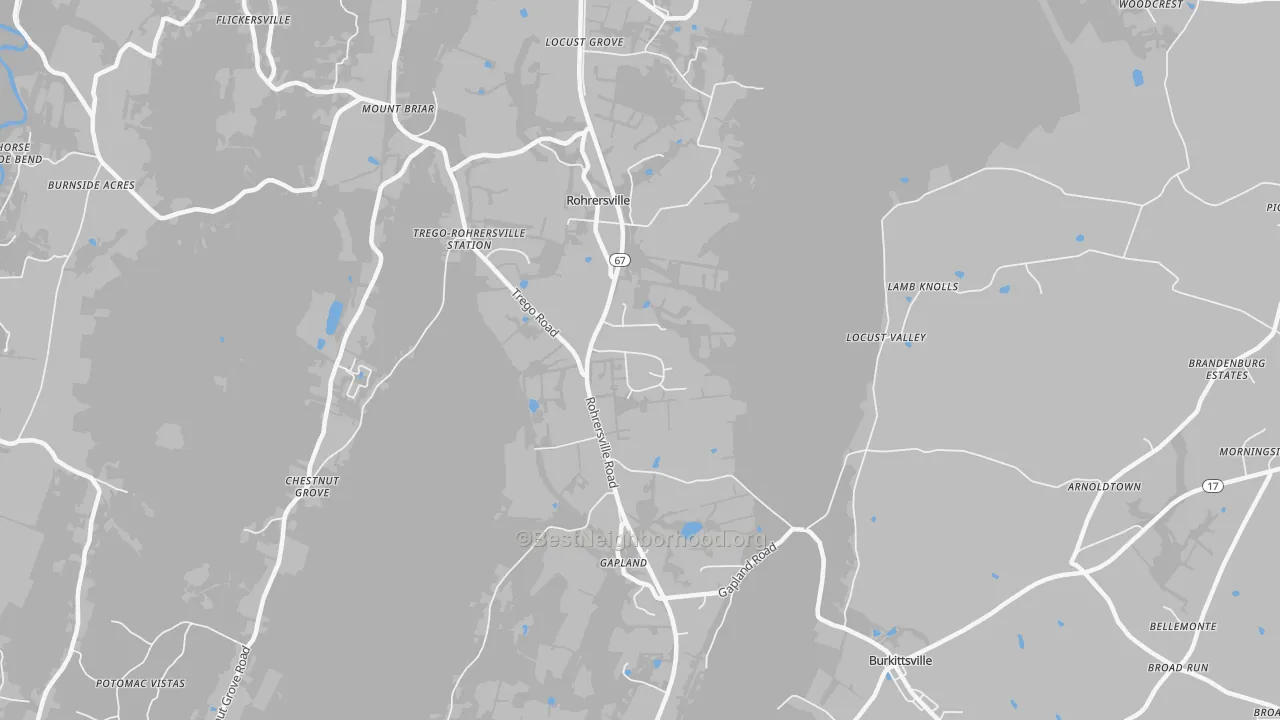 Transit Grade map of Rohrersville, MD