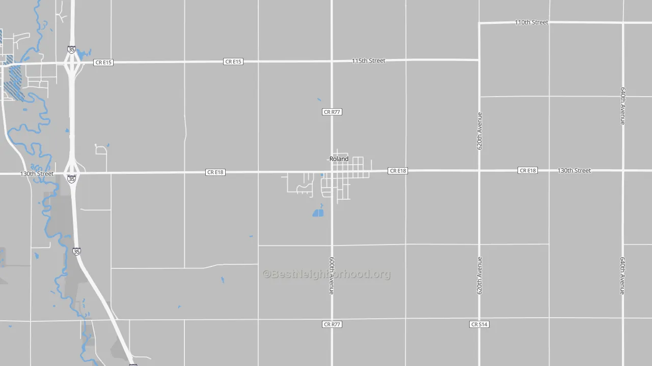 Transit Grade map of Roland, IA