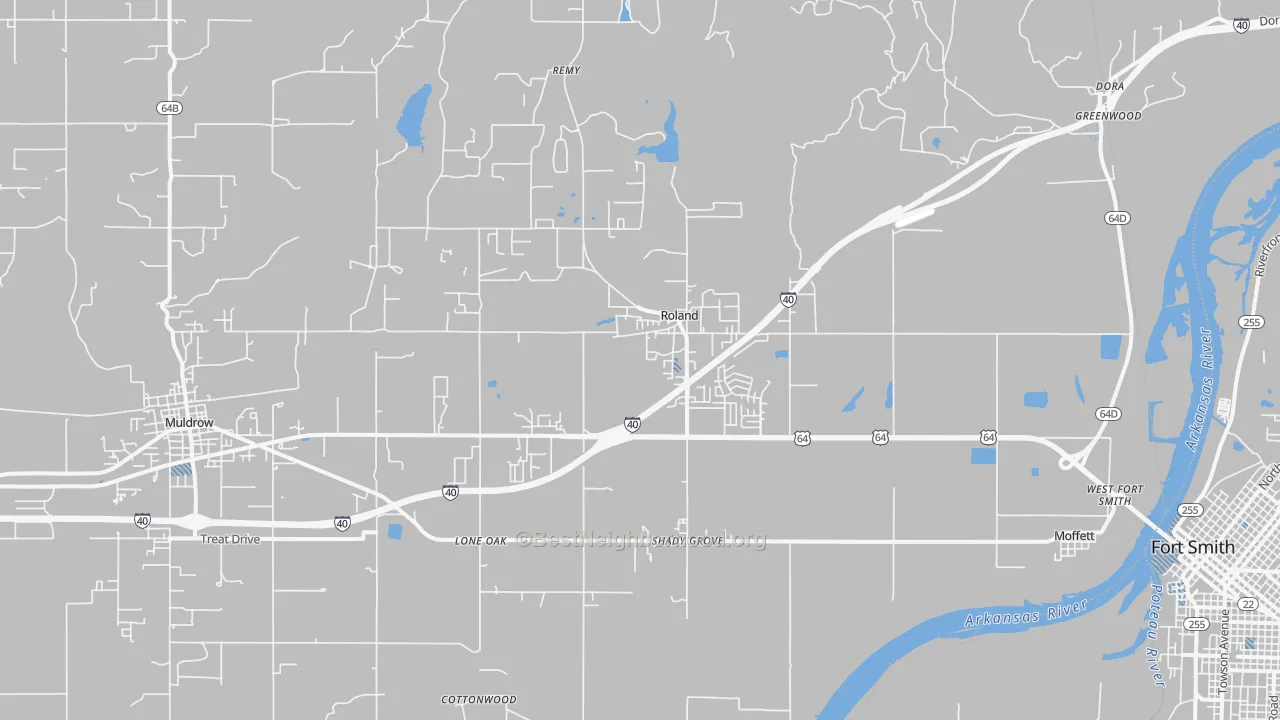 Transit Grade map of Roland, OK
