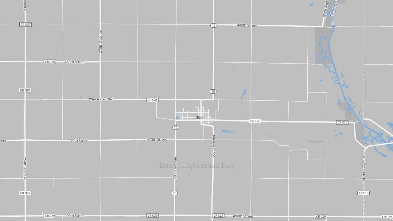 Transit Grade map of Rolfe, IA