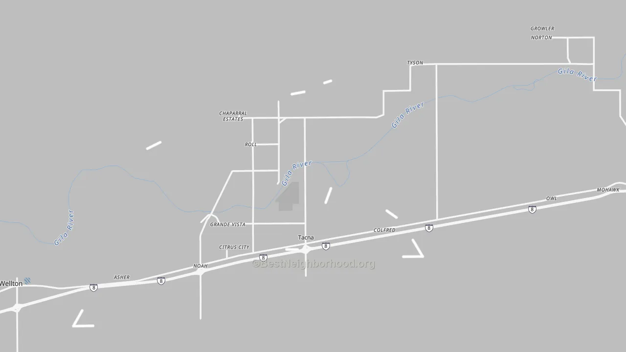 Transit Grade map of Roll, AZ
