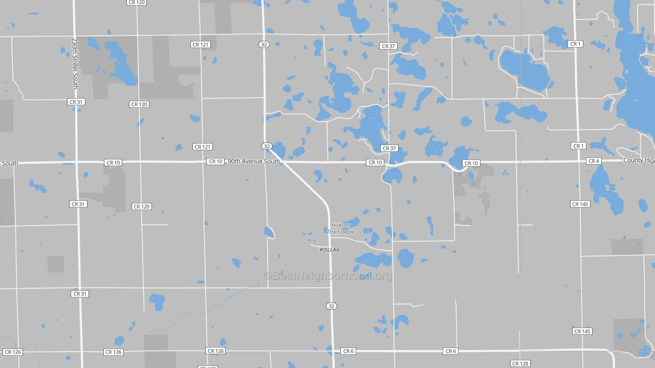 Transit Grade map of Rollag, MN