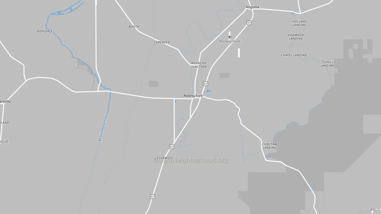 Transit Grade map of Rolling Fork, MS
