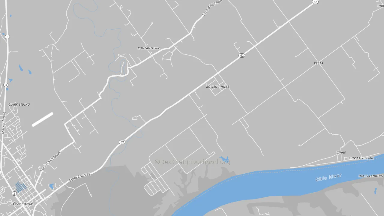 Transit Grade map of Rolling Hills, IN