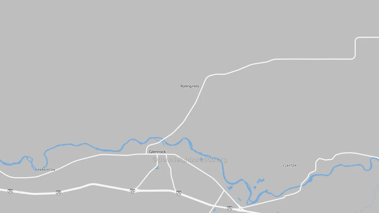 Transit Grade map of Rolling Hills, WY