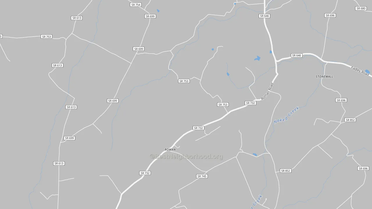 Transit Grade map of Roman, VA