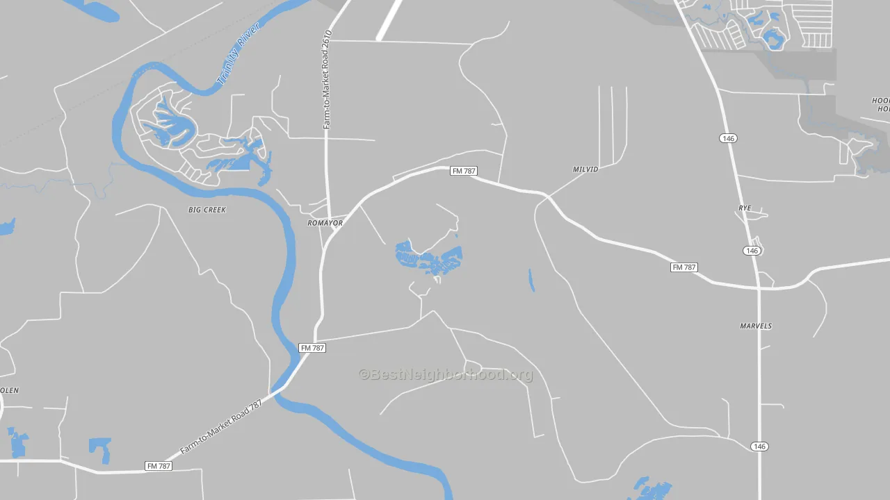 Transit Grade map of Romayor, TX