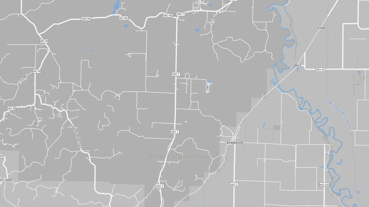 Transit Grade map of Rombauer, MO