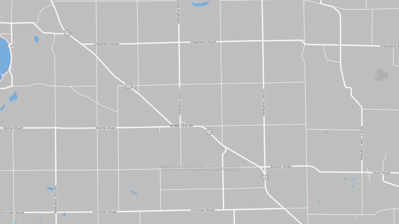 Transit Grade map of Rome Center, MI