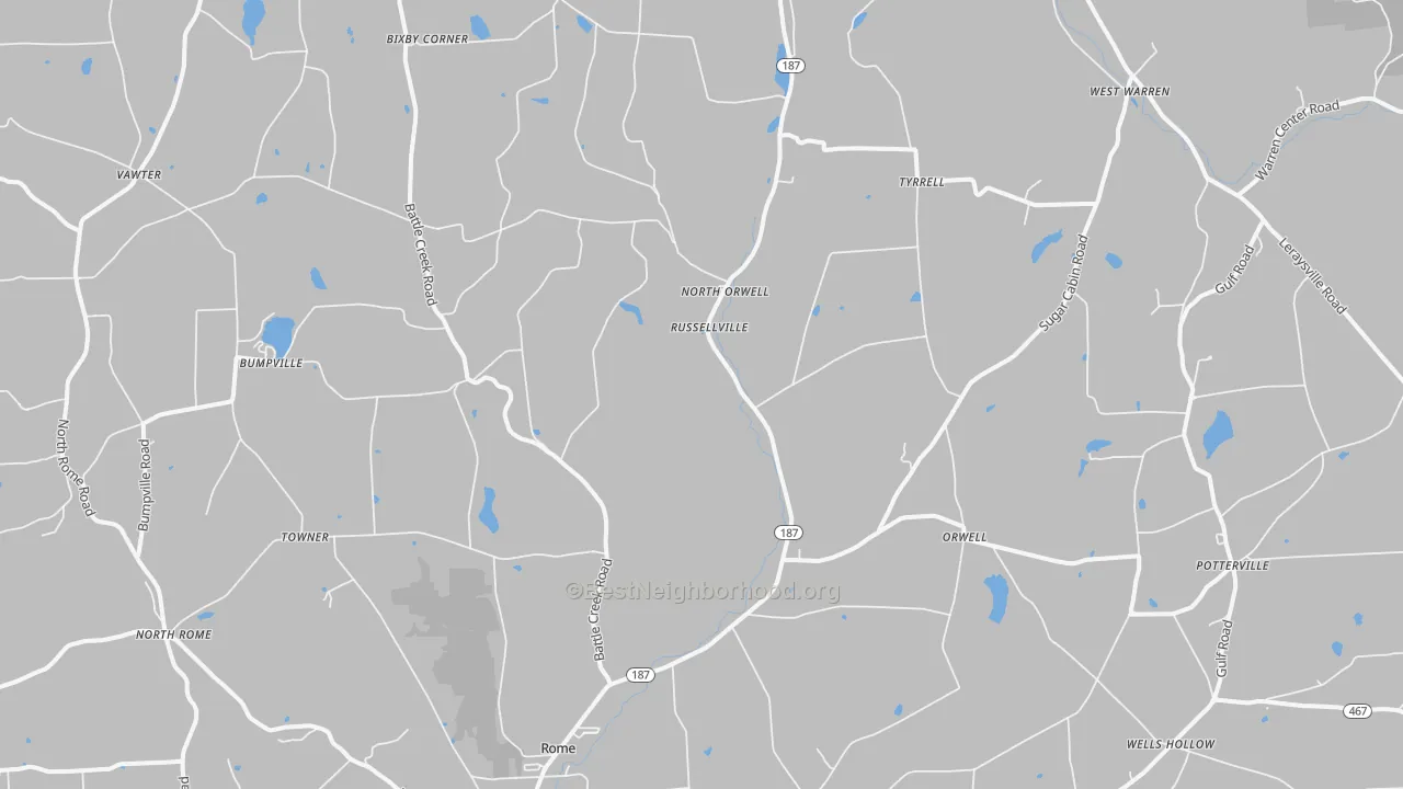 Transit Grade map of Rome, PA