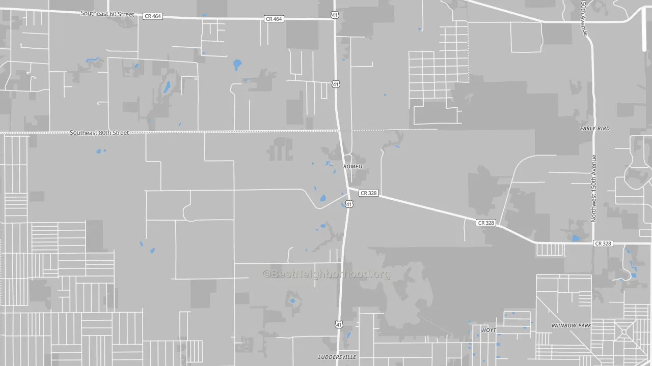 Transit Grade map of Romeo, FL