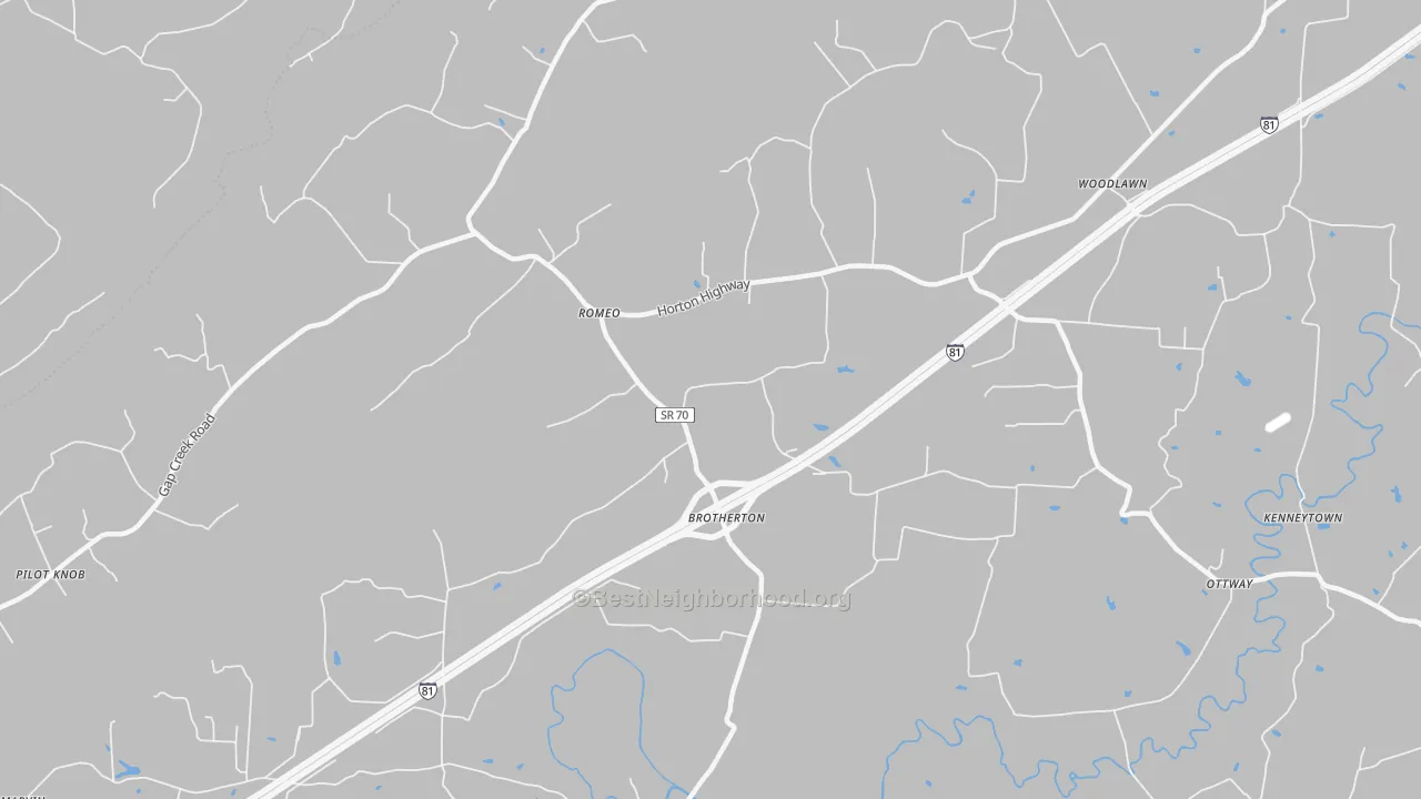 Transit Grade map of Romeo, TN
