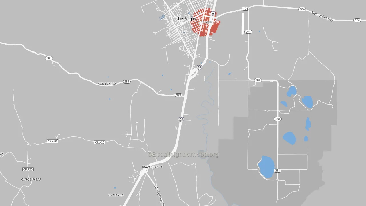 Transit Grade map of Romeroville, NM