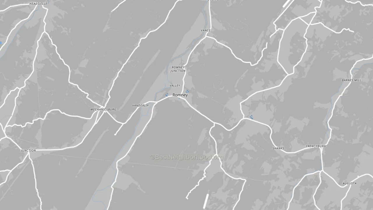 Transit Grade map of Romney, WV