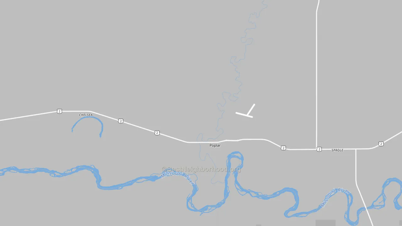 Transit Grade map of Roosevelt County, MT