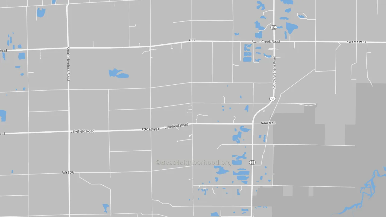 Transit Grade map of Roosevelt, MI