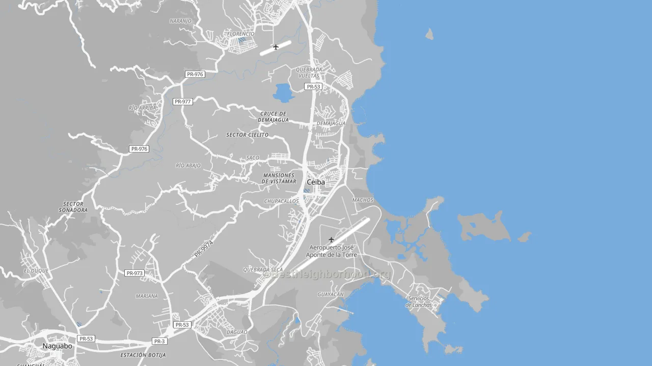 Transit Grade map of Roosevelt Roads Naval Station, PR