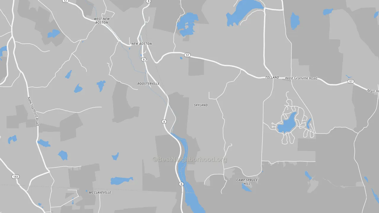 Transit Grade map of Roosterville, MA