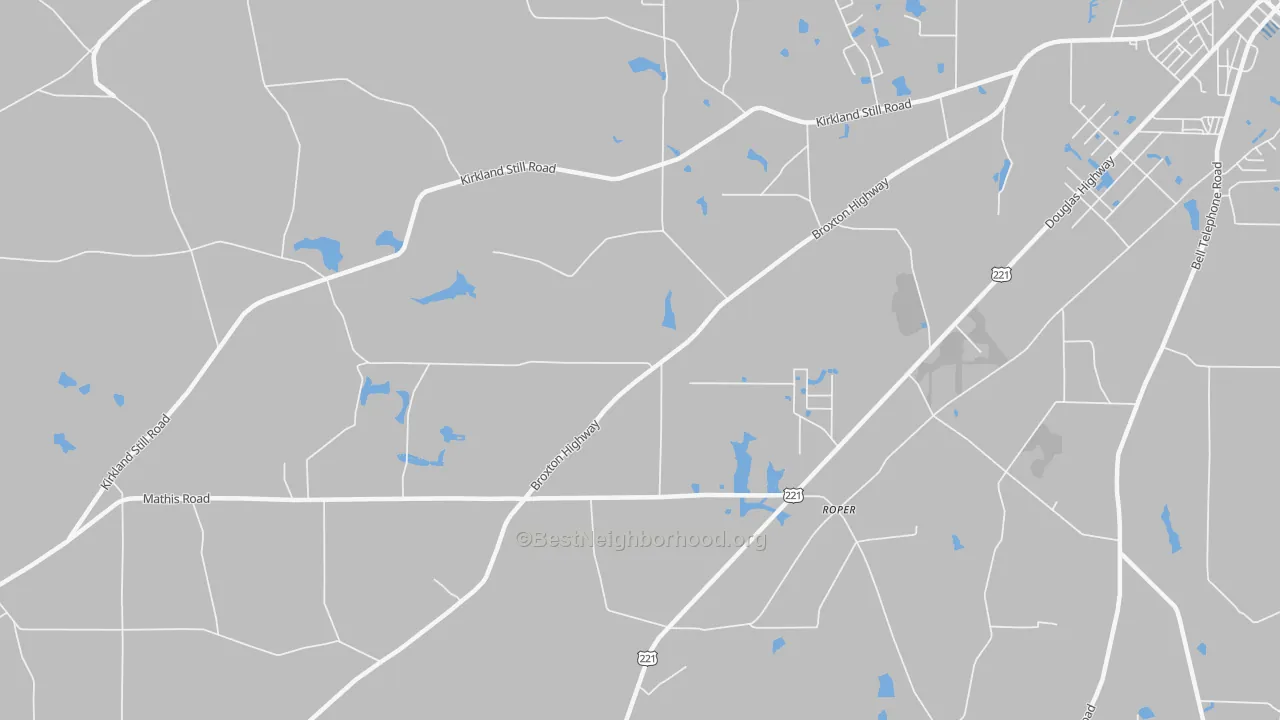 Transit Grade map of Roper, GA