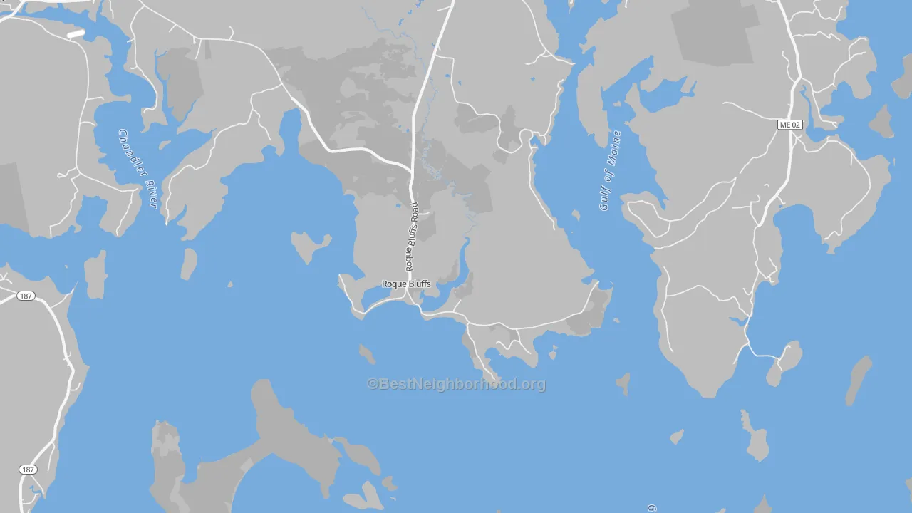 Transit Grade map of Roque Bluffs, ME