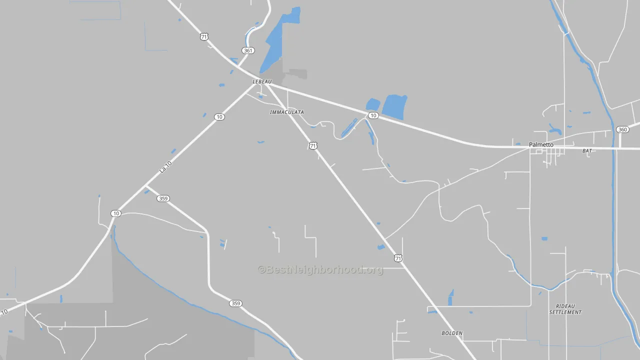 Transit Grade map of Rosa, LA