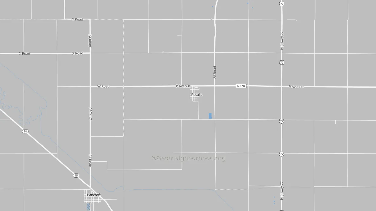 Transit Grade map of Rosalie, NE