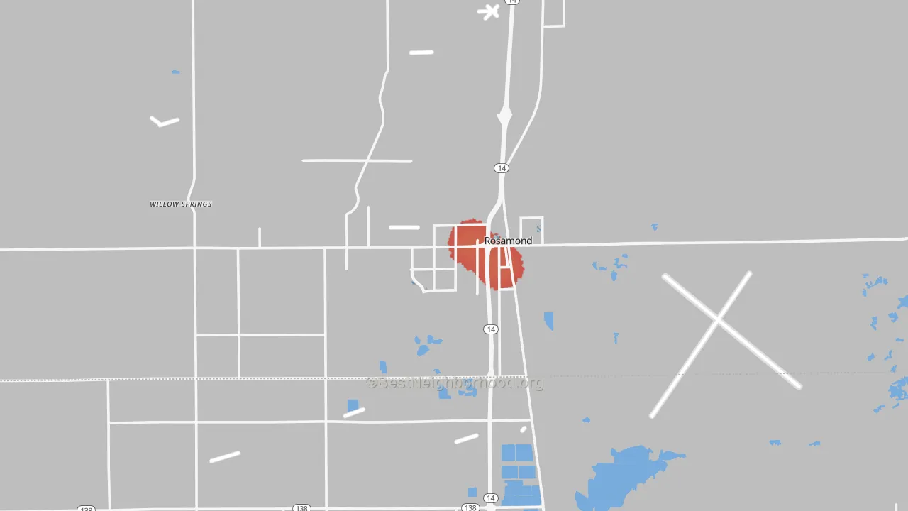 Transit Grade map of Rosamond, CA