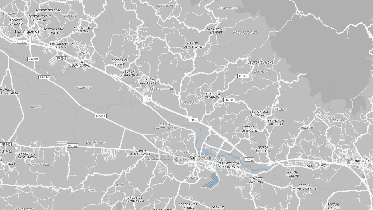 Transit Grade map of Rosario, PR