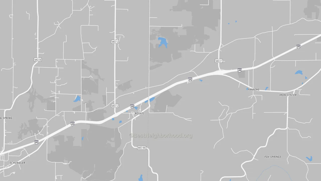 Transit Grade map of Rosati, MO